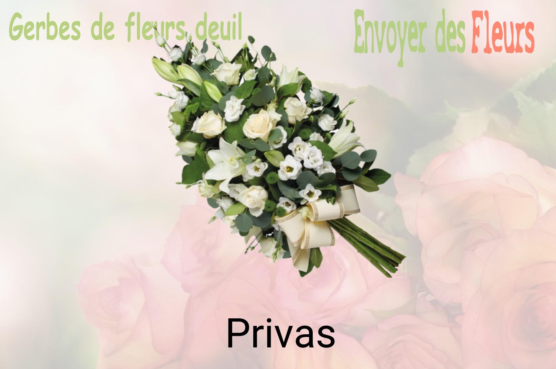 Gerbe de fleurs de deuil livrée à Privas